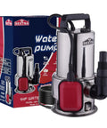 Beefy 1 HP Submersible Sump Pump 3500 GPH Water Removal With Float Switch 750W Stainless Steel Drain Pump shown with box