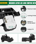 Washer Door Lid Lock Switch Replacement For Front Load Washers Premium Quality Repair Part Easy Install Replaces WH44X10288 And Related Numbers Durable Latch Lock For Reliable Laundry Day black plastic GE/Kenmore washer latch switch