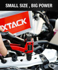 Person using a rivnut tool with Pro Grade Heavy Duty M3 And M4 Mandrel Tips And Nosepiece Set on a car engine