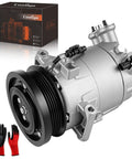 Pro Grade AC Compressor With Clutch And Five Groove Pulley Fits Chevy Equinox 1.5L 2018 2019 2020, detailed close-up view.