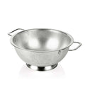 Stainless Steel Colander 3 Quart Strainer For Kitchen Food Prep Dishwasher Safe Easy Rinse Perfect For Draining Pasta Potatoes Fruits And Veggies At Home Or On The Go.