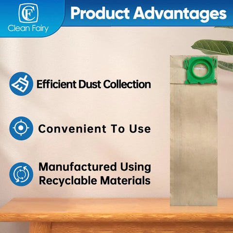 20 Pack Vacuum Filter Bags Pro Grade Heavy Duty Compatible With Windsor Sensor S12 S15 XP12 XP15 XP18 SR12 SR15 on wooden shelf