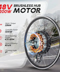 Beefed Up 48V 1200W Front Wheel Ebike Conversion Kit With Three Mode Controller PAS LCD Display And Twist Throttle For 26 Inch Bikes Hub Motor Upgrade To Reach Up To 36.6 mph, showcasing brushless hub motor design.