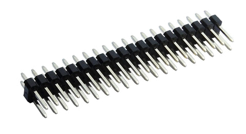 Close-up of a GPIO header pin strip included in the Raspberry Pi Zero 2 W Starter Kit With Multi Use Case, Power Supply, HDMI And USB Adapters And More