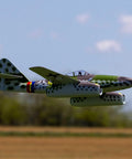 Me 262 EDF RC Warbird Airplane Bind N Fly Basic Jet Fighter Model With 3S Outrunner Motor in flight, camo design