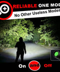 Person using Four Pack Zoomable LED Tactical Flashlights With Ridiculously Bright Lumens Durable Aluminum Build Water Resistant SL2000