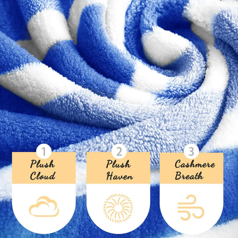 Ultra Plush Micro Fleece Lounge Chair Towel Cover Set Of 2 With Quick Dry Non Slip Backing And 2 Side Pockets close-up texture