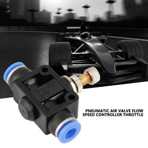 Ten Piece Six mm Pneumatic Flow Speed Valve Kit With Push To Connect Fitting For Zero Headache Air Tool Hookups Rock Solid Cylinder Tuning And Hassle Free Quick Change Control