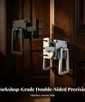 Gitohoni Gate Latch with Handle-Heavy-Duty Metal Body, Barn Door Latch, Secure, Hardware, for Fences, showcasing double-sided design.