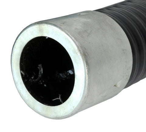 Close-up of metal connector on Rear Guide Hose For K1500 Sectional Drain Cleaner Fits RIDGID K1500 10 Foot Replacement Hose A34 SDT