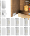 10 Pack Ultra Thin Magnetic Cabinet Door Catch Set With Double-Sided Adhesive Stainless Steel Latches No Drill Required Install Strong Hold For Cabinets And Closets 0.12 Inch Thick