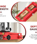 Pro Grade Aluminum Door Hinge Jig and Adjustable Mortise Router Template with depth gauge and hinge length settings.