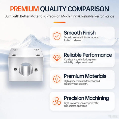 Real Deal T8 Lead Screw Nut Housing Bracket Mount Holder Block Smart Pick For CNC Routers And 3D Printers heavy duty aluminum alloy