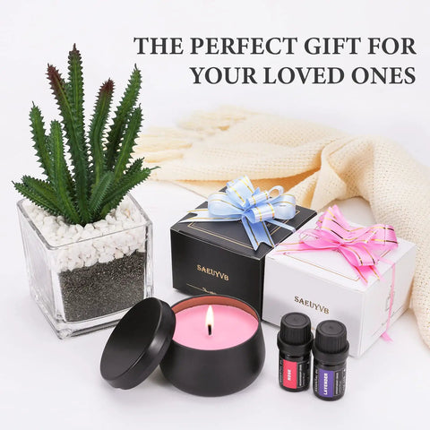 DIY Candle Making Kit For Adults With Hot Plate Complete Soy Wax Starter Set, featuring scented candle, gift boxes, and essential oils.