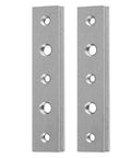 Heavy Duty T Slot Miter Track Jig Set for Woodworking, Aluminum Alloy Rail Miter Bar, 2 Piece Kit with holes visible