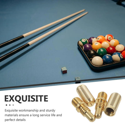Heavy Duty Copper Billiard Cue Joint Screws 2 Sets Built Like A Tank Pool Extension Connectors for solid shaft repair with cues.