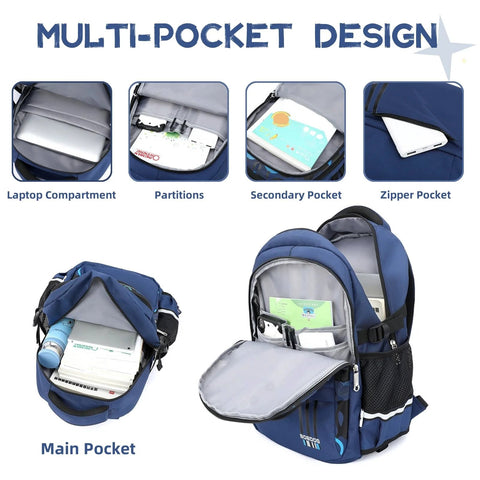Durable Waterproof Rolling Backpack For Boys Ideal For Elementary And Middle School Students With Wheel Trolley And Removable Compartments