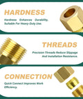Goraguchi 3-piece brass compression tube couplers, 5/8 x 5/8 OD, for air/fuel/water/gas/oil