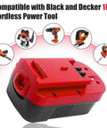 Two Pack 4500mAh NiMH 18V Replacement Battery For 244760-00 HPB18 Firestorm Cordless Tools Red, compatible with Black and Decker