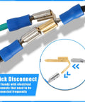 Piggyback Spade Connectors 25 Piece 3 Way Adapter Dual Male To Single Female Brass Quick Splice Crimp Terminals in use
