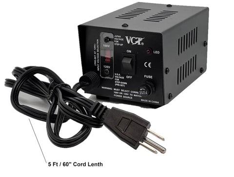 Japanese To US Voltage Transformer Step Up Down Converter 100V To 110V 500W Continuous Use For Home Electronics with plug and cord