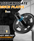 Ergonomic EZ Curl Bar For Home Gym Must Have, 47 Inch Bar With 2 Inch Weight Sleeves And Two Spring Collars, Heavy Duty