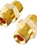 Brass welding hose coupler adapters, 9/16-18 LH/RH, for oxygen/acetylene twin hose (set of 2)
