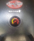 Close-up of Char-Griller smoker with temperature gauge for Two Pack BBQ Grill Temperature Gauge For Charcoal Pit And Smoker
