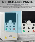 Detachable panel of 3HP 2.2kW 220V VFD Variable Frequency Drive for CNC Spindle and AC Motors with remote control function