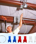 Heavy Duty Conduit Wire Pulling Tool Set With 1/2, 3/4, And 1 Inch Cable Guides in use with electrician pulling wires.