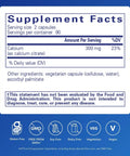 Supplement facts label for Calcium Citrate Daily Go-To Supplement For Bone Teeth Colon And Heart Health Premium Calcium Citrate Capsules