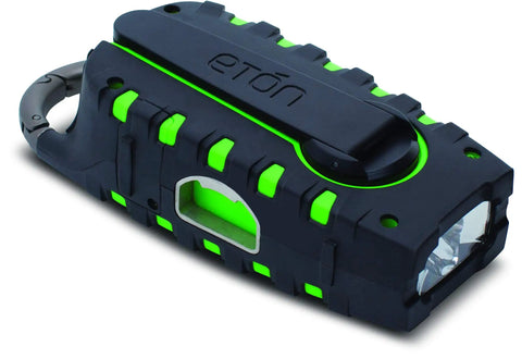 Rugged Multipowered Portable Emergency Weather Radio And Flashlight With Hand Crank Solar Power USB Smartphone Charger LED