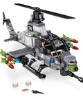 Cobra Attack Helicopter Building Block Set For Military Buffs And Builders, 512 Plus Pieces, detailed model with accessories