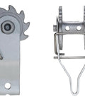 Heavy Duty Inline Wire Tensioner Kit For Electric Fences And Farm Fencing, steel and aluminum ratchet components, front view