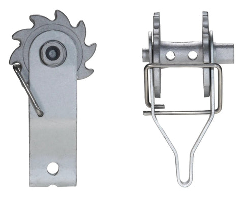 Heavy Duty Inline Wire Tensioner Kit For Electric Fences And Farm Fencing, steel and aluminum ratchet components, front view