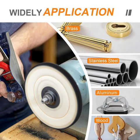 SCOTTCHEN buffing polishing wheel, 6-inch, 70-ply, extra thick, 1/2 in arbor, installed on bench grinder, 2 pcs