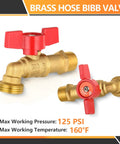 50 Pack Sillcock Hose Bibb Valve Built to Last Tough as Nails 1/2 Inch MIP Inlet To 3/4 Inch MHT Outlet 1/4 Turn Brass Boiler Drain Valve Heavy Duty Corrosion Resistant For Heating Systems Garden Car Wash brass hose bibb valves with red handles