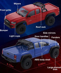Toyota Licensed FCX24M 1 24th Scale RC Crawler Tacoma Style Rock Truck With Realistic ABS Hard Body, blue and red models shown
