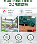 Clear PVC Vinyl Tarpaulin 8x12 Feet Heavy Duty Tarp With Silver Metal Grommets Water Resistant UV Protective Tear Resistant See Through Shield For Outdoor Use Patio Truck Bed Construction Weatherproof Cover showing anti-aging and UV protection