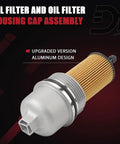 Aluminum Engine Oil Filter Housing Cap With Oil Filter Assembly Replacement For Jeep Chrysler Dodge Ram 3 6L V6 Vehicles