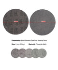 Top Notch 6 Inch 150mm Mesh Sanding Discs With Hook And Loop Backing And Anti-Blocking Design For Wood Metal And Drywall Projects In 80 To 800 Grit Range Perfect For Smoother Finishes Every Single Time - Two 9 inch mesh sanding discs showcased.