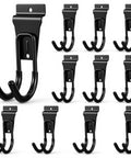 Gladiator Style Slatwall Hooks 10 Pack Heavy Duty Garage Hangers for Tools and Garden Hose Durable Metal Wall Mounts