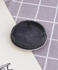 2pcs Rubber Drain Stopper for Bathtub, Bathroom and Kitchen, flat black rubber with silver rim, ideal for sealing drains.