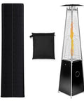 Heavy Duty Patio Heater Cover Built From Oxford Fabric Weather Resistant Waterproof Dust Proof Snow Proof Wind Proof With Zipper And Storage Bag Pyramid Style