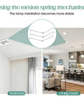 Vicenpal Recessed Lighting Spring Clips Bulk Metal Torsion Spring Clip in ceiling for stable lamp installation in bedroom and living room.