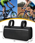 All In One Bike Repair Kit With Mini Pump And 16 In 1 Multitool, Tire Levers, handy bag shown on mountain and road bikes