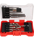 Awesome 11 Piece Screw Extractor Set For Easy Removal Of Broken Bolts And Damaged Threads Perfect For Drilling And Repairing Aluminum And Hard Plastic Mechanical Jobs With Handy Storage Box, 11-piece alloy steel set in plastic case