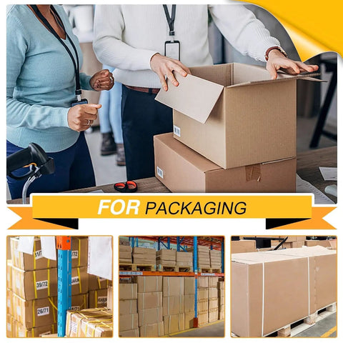 Heavy Duty Pallet Strapping Kit With Poly Strapping Tensioner, 4000 Inch PP Strapping Band, 100 Metal Seals in action