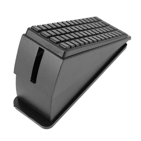 Heavy Duty Spring Door Stopper No Bend Foot Activated Windproof Metal Block For 20 To 60 Mm Door Gaps Matte Black Stainless Steel