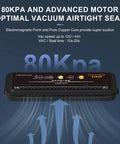 Powerful Compact Vacuum Sealer With One Touch Auto Seal, 80kPa Suction, OMNI Machine Black with control panel visible